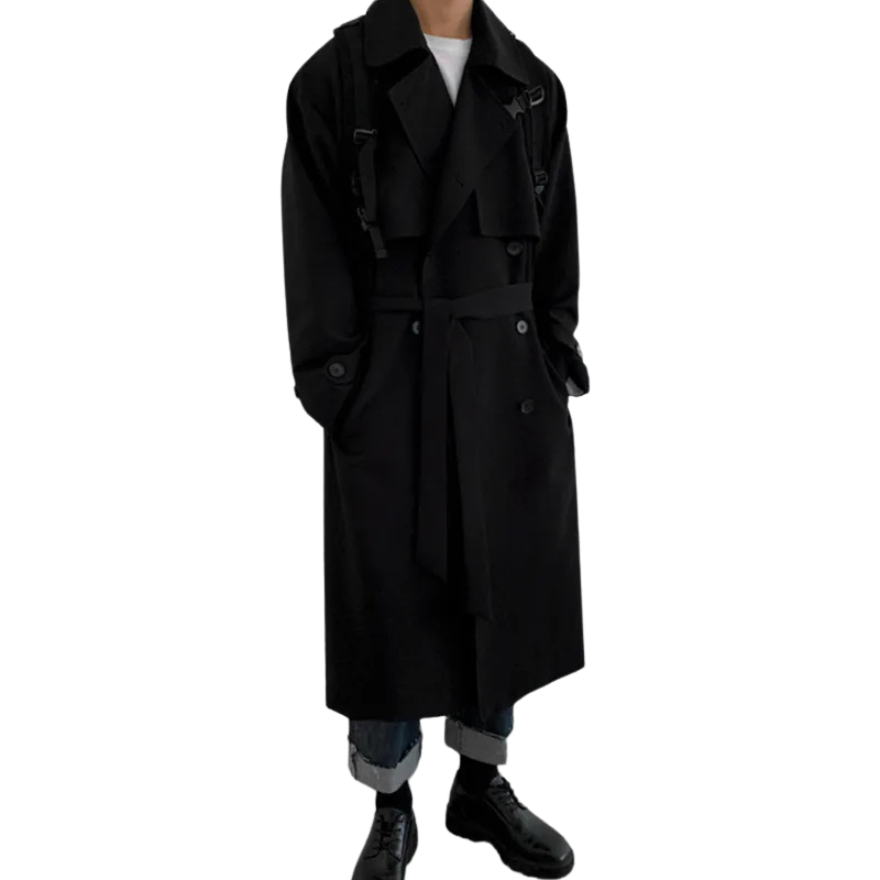Manteau Long Noir Old Money