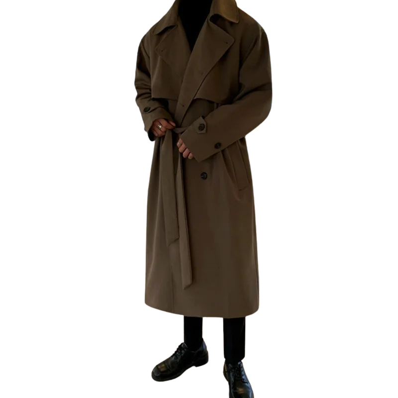 Manteau Long Noir Old Money