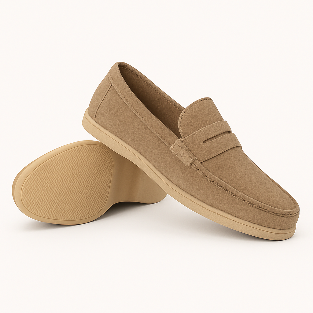 Mocassins Old Money en Daim Homme