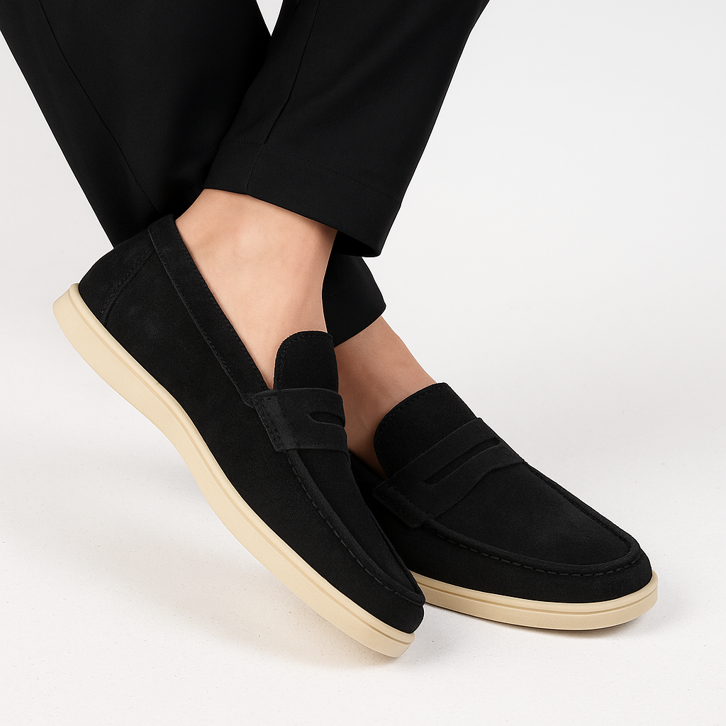 Mocassins Old Money en Daim Homme