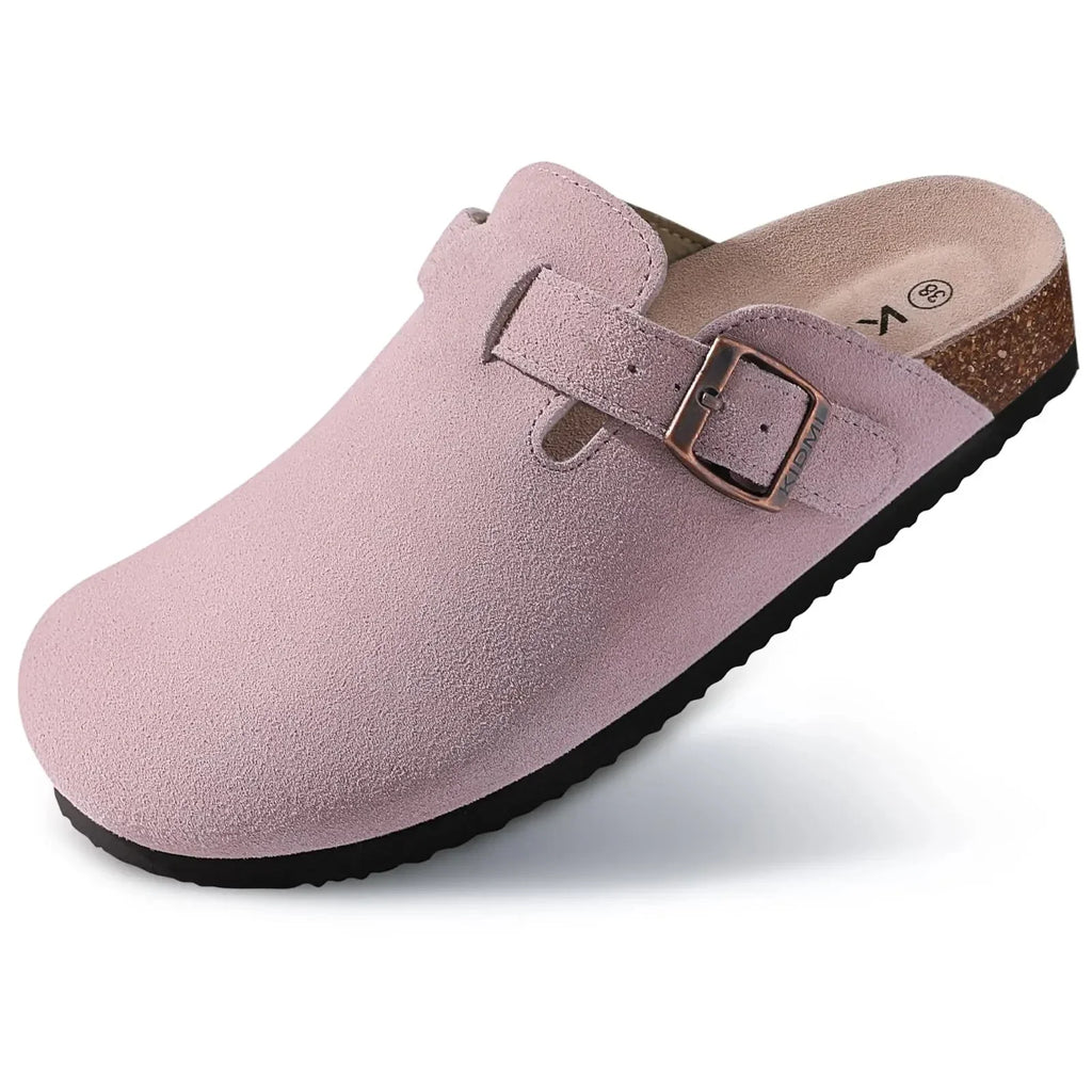 Mules en daim homme roses