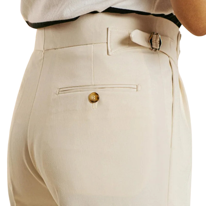 Pantalon Old Money Homme à Double Pli