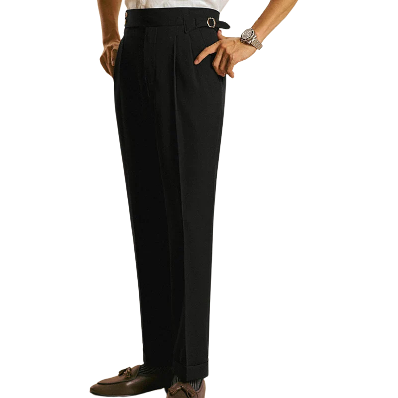 Pantalon Old Money Homme à Double Pli
