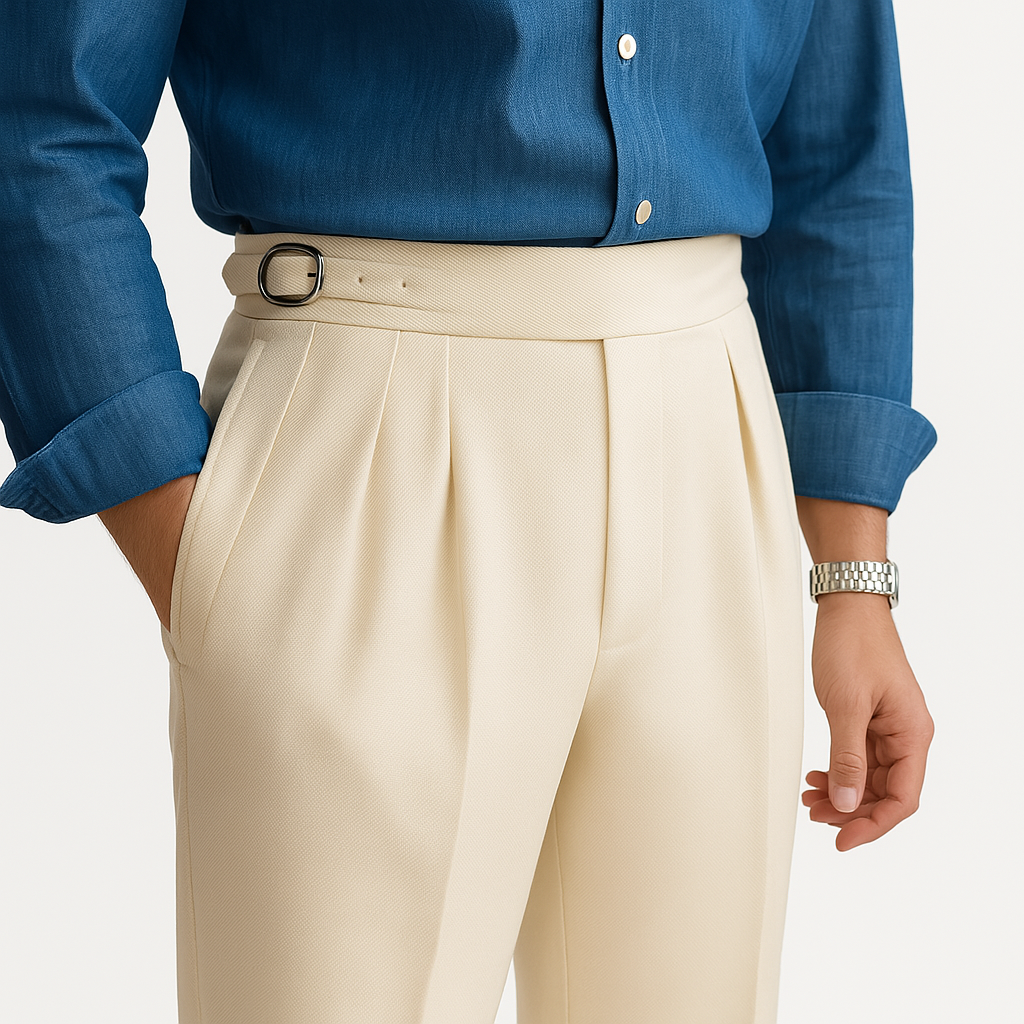 Pantalon taille haute homme
