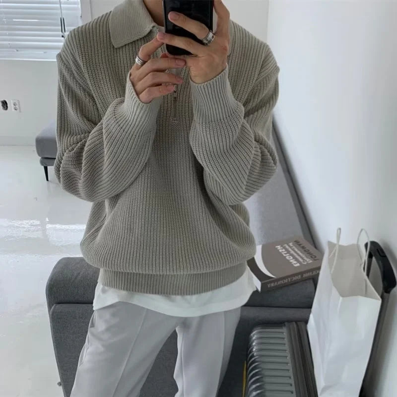 Pull Old Money zippé pour Homme
