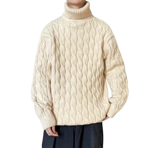 Pull à Col Roulé en Laine pour Homme