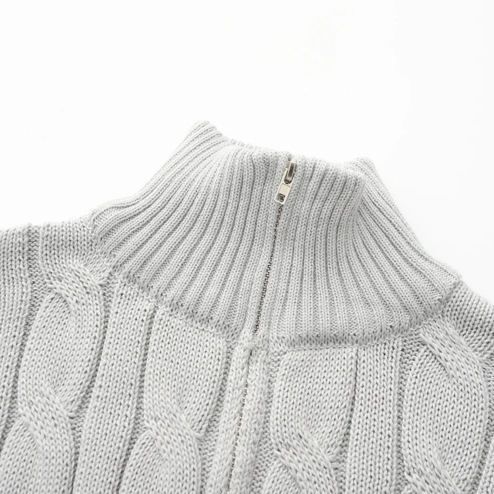 Pull en coton avec motif torsadé