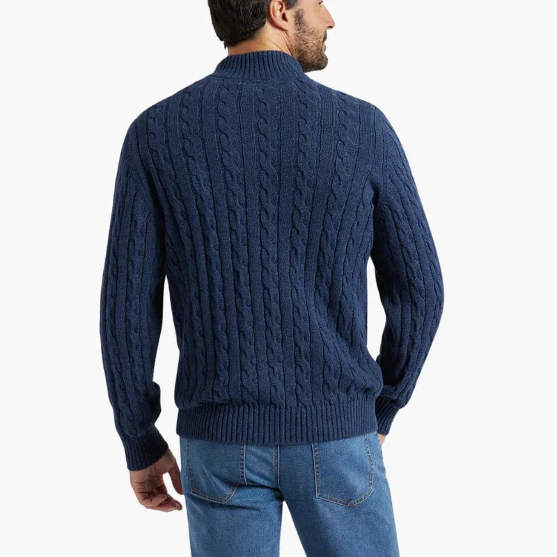 Pull en coton avec motif torsadé