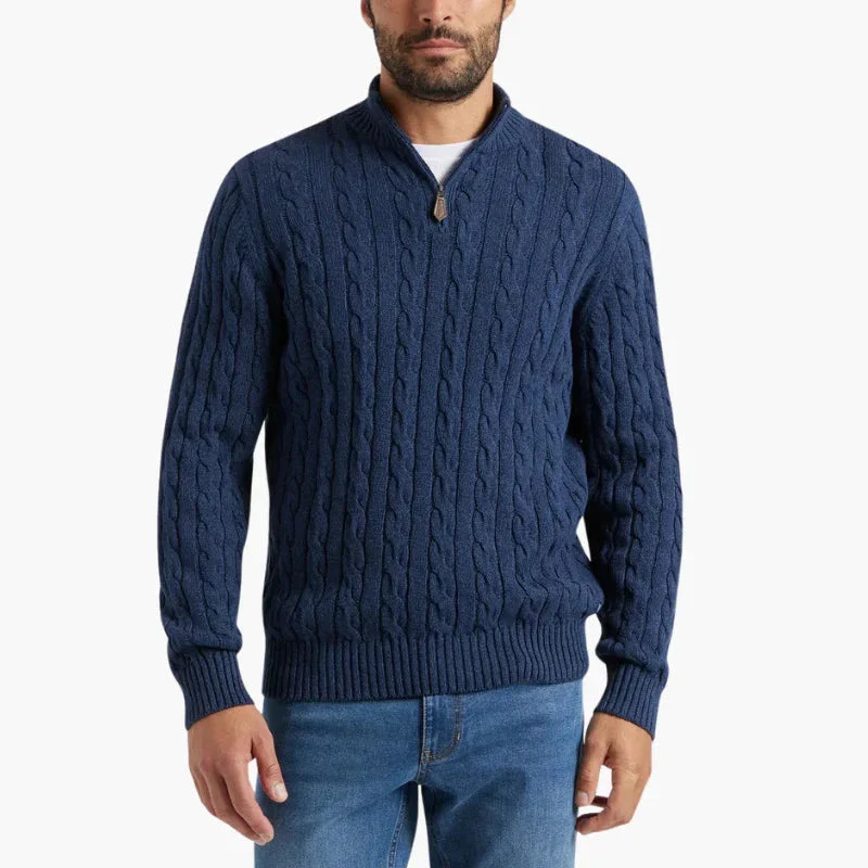 Pull en coton avec motif torsadé