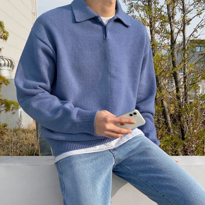 Pull en laine avec col