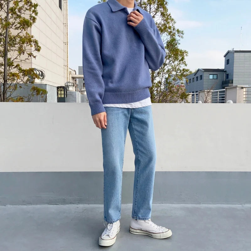 Pull en laine avec col