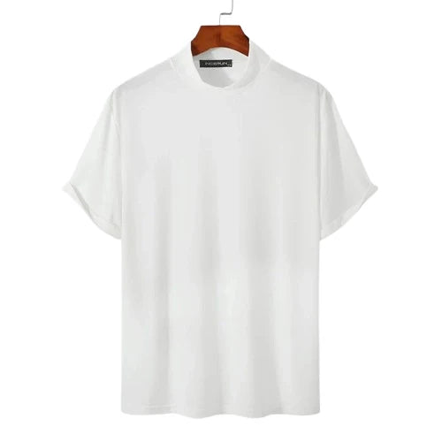 T-shirt Old Money à Col Montant