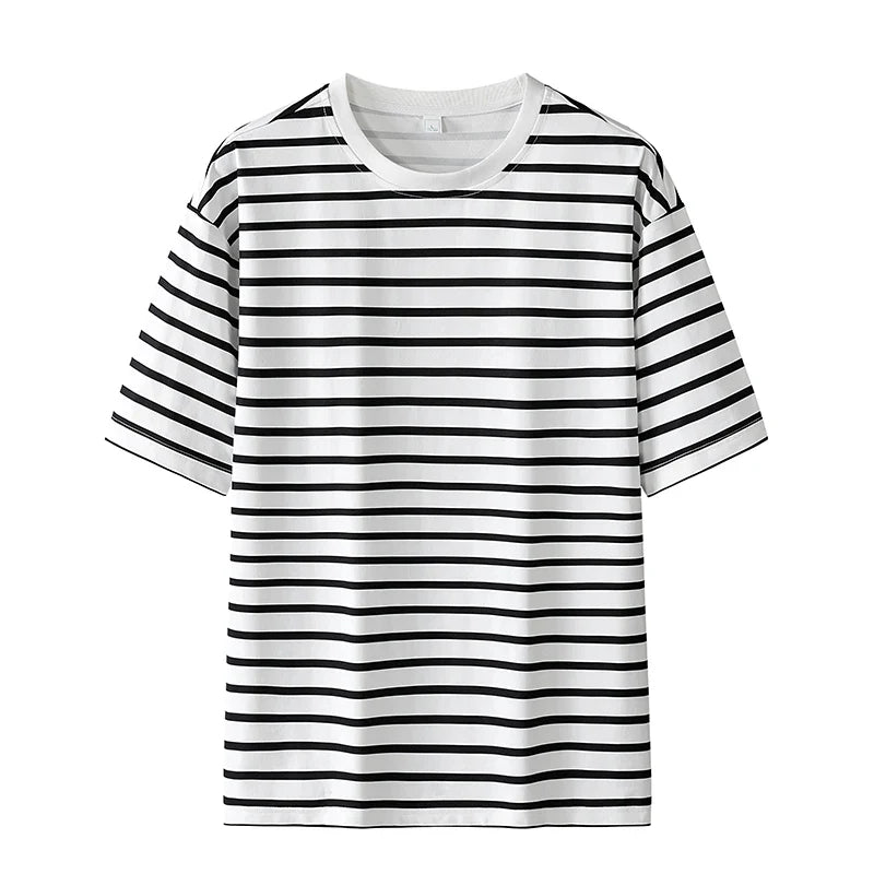 T-shirt Old Money à Rayures