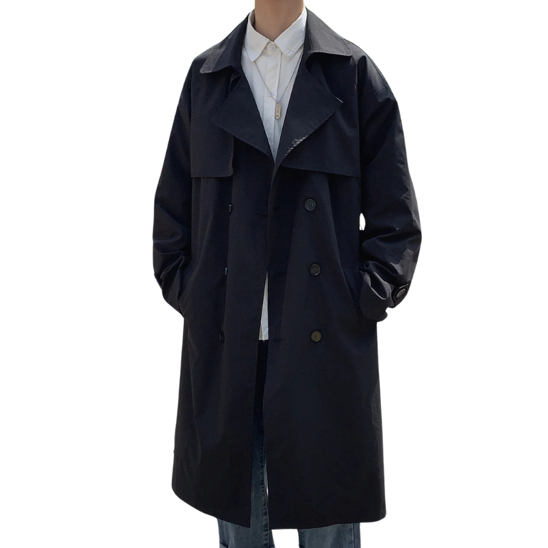 Trench-coat Long Old Money pour Homme