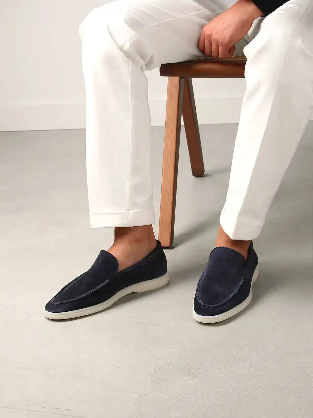 VELOURSLEDER SEASIDE LOAFER GRAU | Old Money 