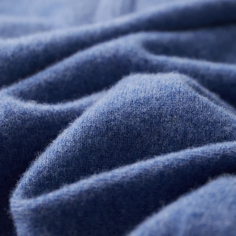 Zip polo en 100% cachemire